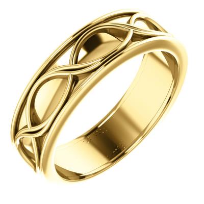 14K Yellow Gold 6 mm Infinity-Inspired Band Size 10