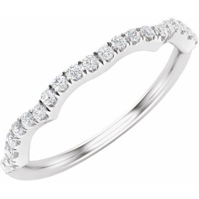 Ladies 14K White 1/6 CTW Diamond Matching Band