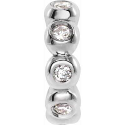 14K White .07 CTW Diamond Roundel Spacer