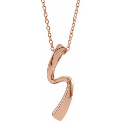 14K Rose Freeform Necklace