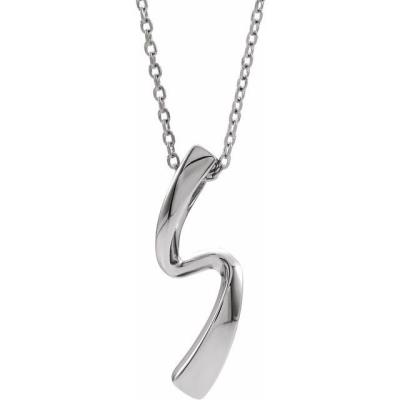 14K White Freeform Necklace
