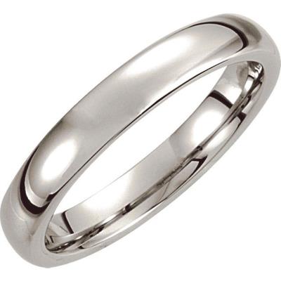 Ladies Cobalt 4 mm Slightly Domed Band Size 7.5