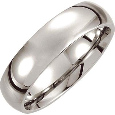 Ladies Cobalt 6 mm Low Domed Band Size 7.5