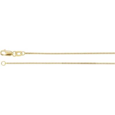 14K Yellow Gold .75 mm Box 18" Chain