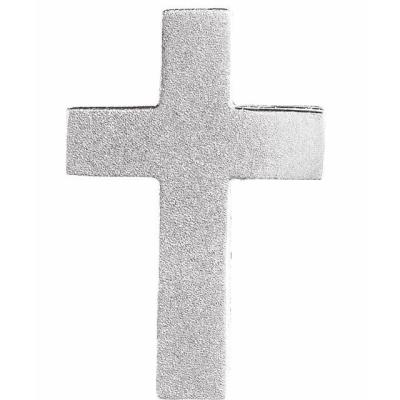 14K White 13.5x9 mm Scroll Cross Slide Pendant