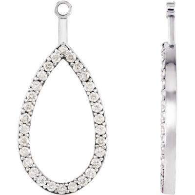 Ladies 14K White 1/3 CTW Diamond Teardrop Earring Jackets