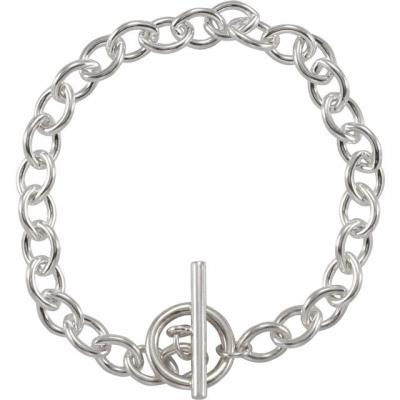 Ladies Sterling Silver Toggle 8" Bracelet