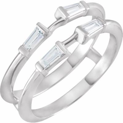 Ladies 14K White 3/8 CTW Diamond Ring Guard