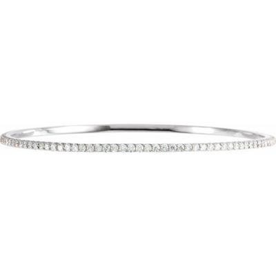 Ladies 14K White 3 CTW Diamond Stackable Bangle 8" Bracelet