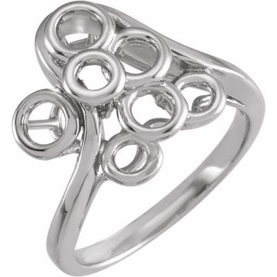 Ladies 14K White Freeform Ring