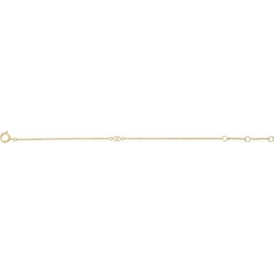 14K Yellow Gold Cultured Freshwater Pearl Youth Birthstone 4 1/2-5 1/2" Bracelet