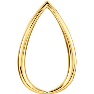 14K White Freeform Pendant