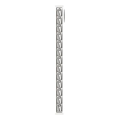 14K White 26.4x2.1 mm Sculptural-Inspired Bar Pendant