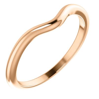 Ladies 14K Rose Matching Band