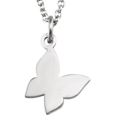 14K White Tiny Posh® Butterfly 16-18" Necklace 