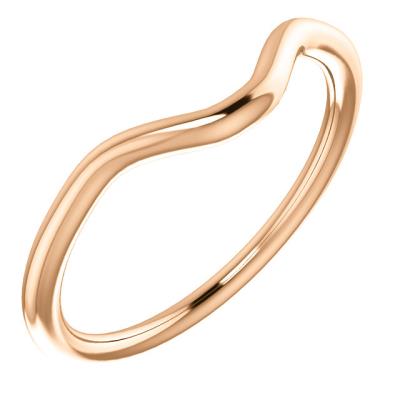 10K Rose Band for 6.5 mm Round Ring  