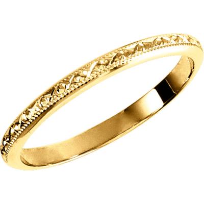 14K White 2 mm Band Size 5