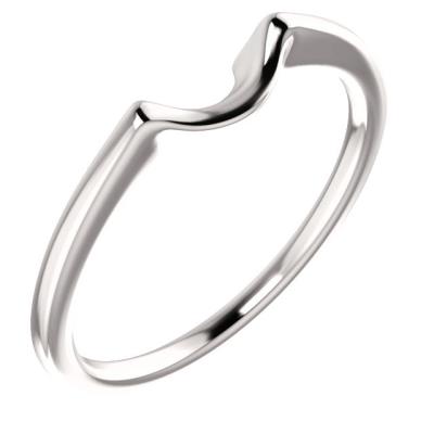 Ladies Platinum Band for 6.5 mm Engagement Ring