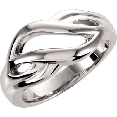 Ladies 14K White Freeform Remount Ring