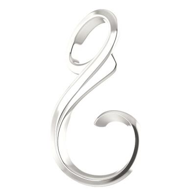 14K Rose Freeform Slide Pendant 