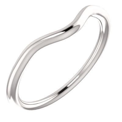 10K White Band for 5.2 mm Round Ring  