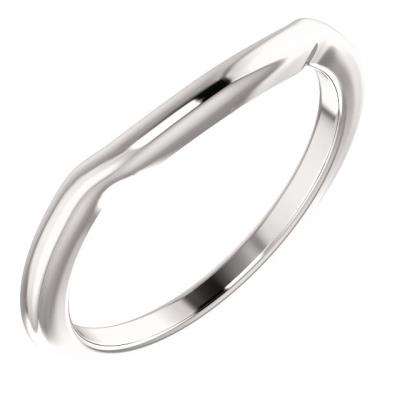 Ladies 14K White Matching Band 