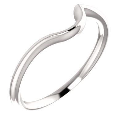 Ladies 14K White Band for 5.8 mm and 6.5 mm Engagement Ring