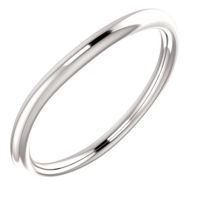 Ladies 14K White Band 