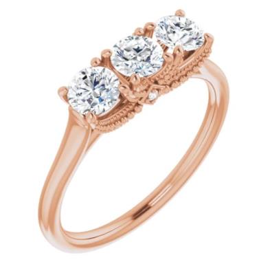 14K Rose 3/4 CTW Diamond Anniversary Band  