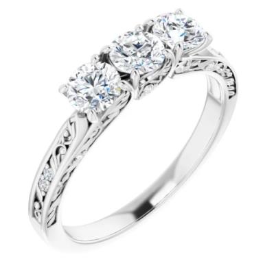 Ladies 14K White 7/8 CTW Diamond Anniversary Band  