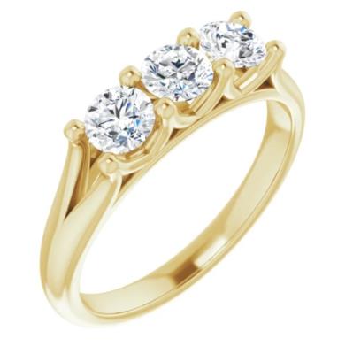 Ladies 14K Yellow Gold 3/4 CTW Diamond Anniversary Band 
