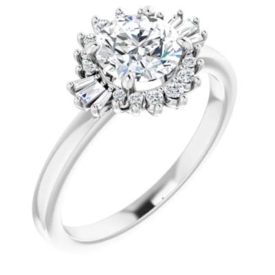 Ladies 14K Rose .08 CTW Diamond Matching Band 