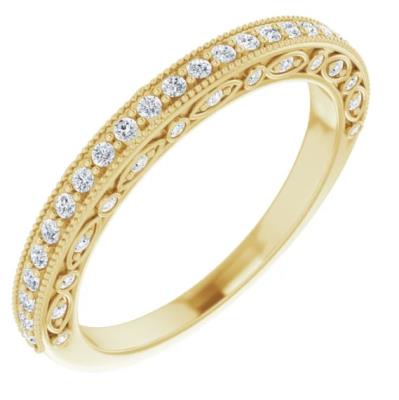 Ladies 14K Yellow Gold 1/3 CTW Diamond Matching Band 