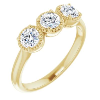 Ladies 14K Yellow Gold 3/4 CTW Diamond Anniversary Band  