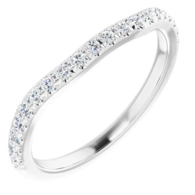 Ladies Platinum 1/4 CTW Diamond Matching Band  