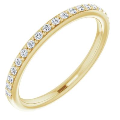 Ladies 14K Yellow Gold 1/6 CTW Diamond Band  