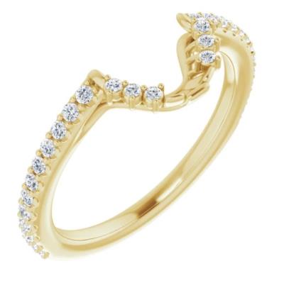 Ladies 14K Yellow Gold 1/4 CTW Diamond Matching Band 