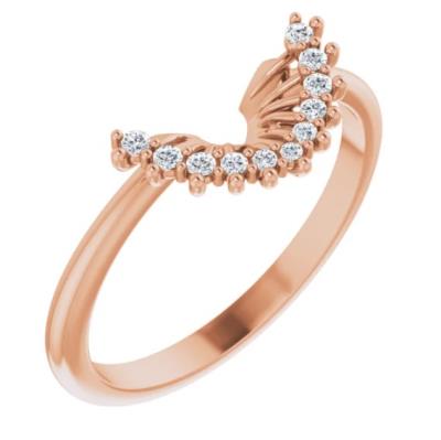 Ladies 14K Rose .08 CTW Diamond Band 