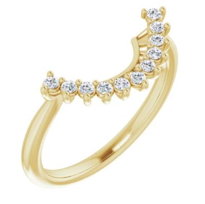 Ladies 14K Yellow Gold 1/6 CTW Diamond Matching Band