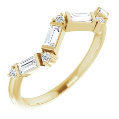 14K Yellow 1/3 CTW Diamond Stackable Ring