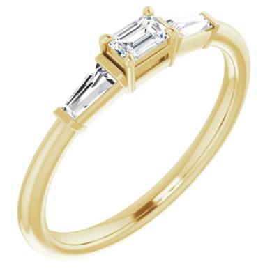 14K Yellow 1/3 CTW Diamond Stackable Ring