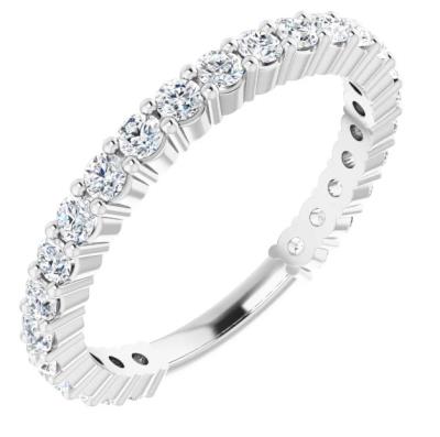 14K White 3/4 CTW Diamond Anniversary Band 