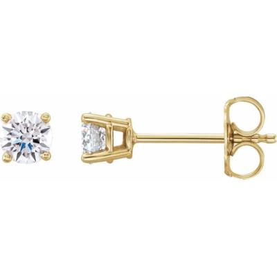 14K Yellow 1/2 CTW Lab-Grown Diamond Stud Earrings