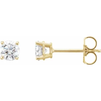 14K Yellow 3/4 CTW Lab-Grown Diamond Stud Earrings