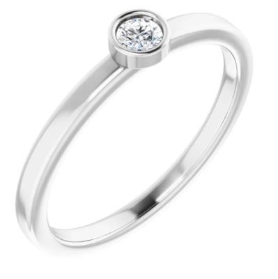 Ladies 14K White 1/10 CTW Diamond Ring
