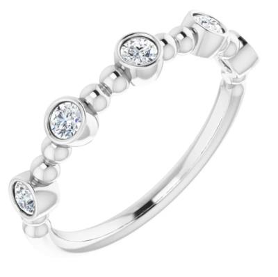 Ladies 14K White .33 CTW Diamond Stackable Ring         