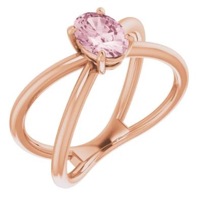 14K Rose Morganite Ring  