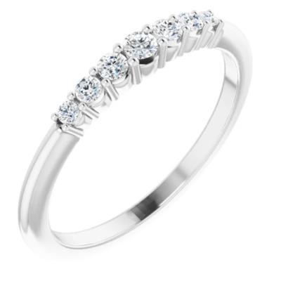 Ladies 14K White 1/6 CTW Diamond Stackable Ring    
