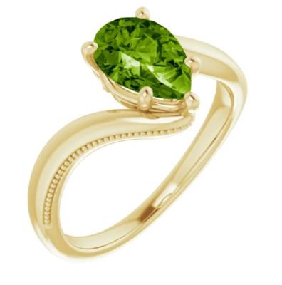 14K Yellow Gold Peridot Ring  