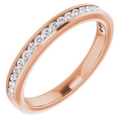 Ladies 14K Rose 5/8 CTW Diamond Anniversary Band